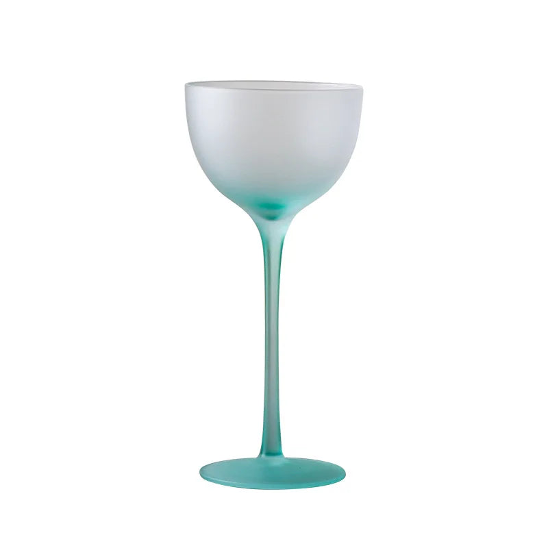 Gradient Frosted Glass Wine Goblet